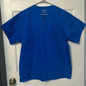 Blue scrub top